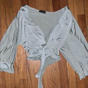 Deep v slinky bodysuit